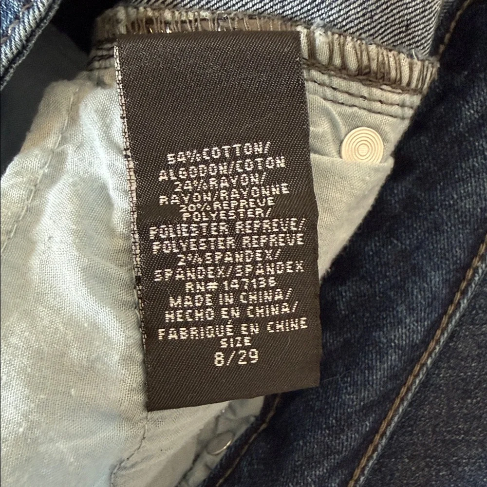 1822 Denim Dark Blue Skinny Jeans - Picture 7 of 7